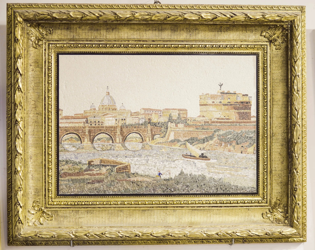 Castel Sant'Angelo mosaic artwork handcrafted Roman fine art by Fabio Bordi