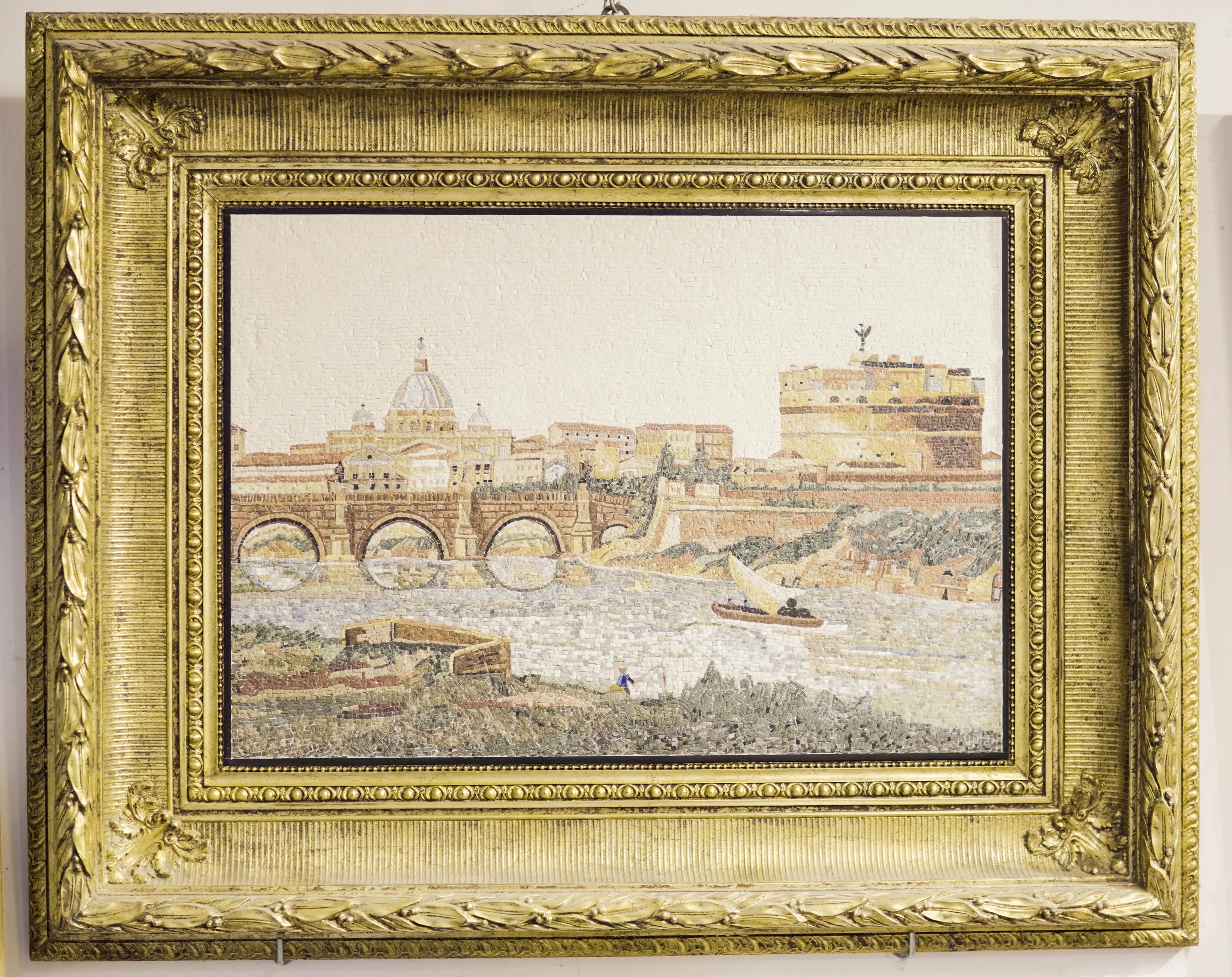 Castel Sant'Angelo mosaic artwork handcrafted Roman fine art by Fabio Bordi