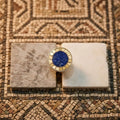 Handcrafted Roman mosaic ring with polychrome marble and Venetian glass enamel tesserae